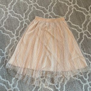 Gold Tulle Lauren Conrad Disney Collection Flowy Skirt Size M